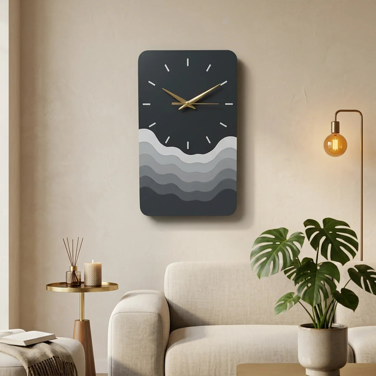 Modern Minimalist Wave Wall Clock