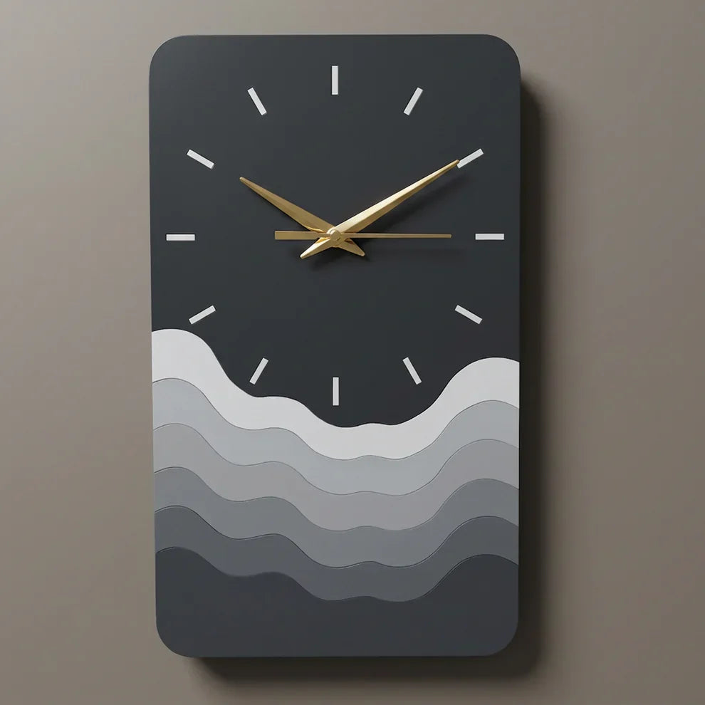 Modern Minimalist Wave Wall Clock