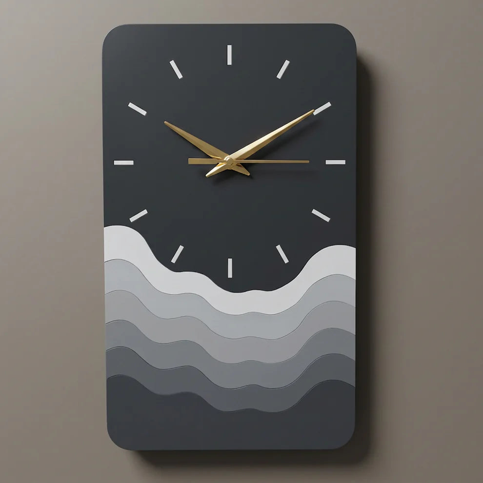 Modern Minimalist Wave Wall Clock