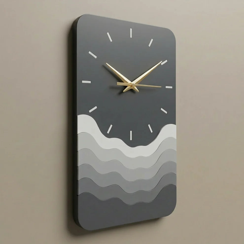 Modern Minimalist Wave Wall Clock