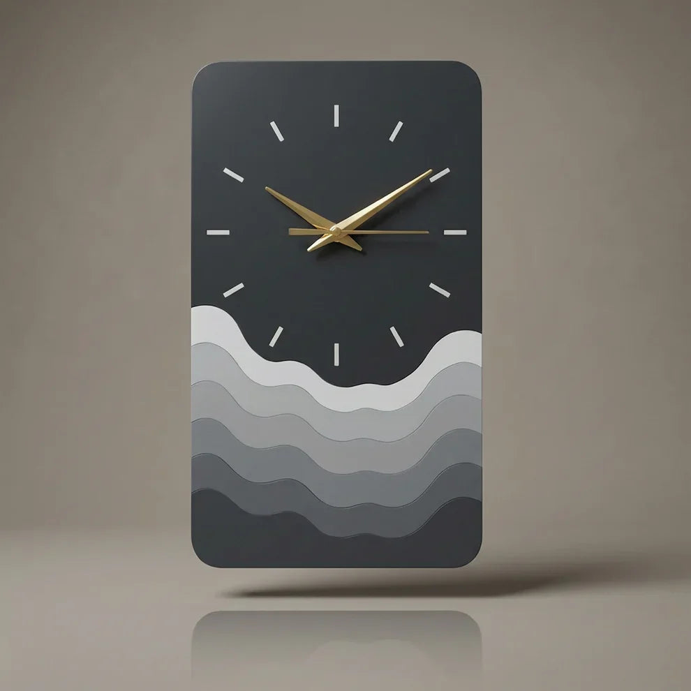 Modern Minimalist Wave Wall Clock