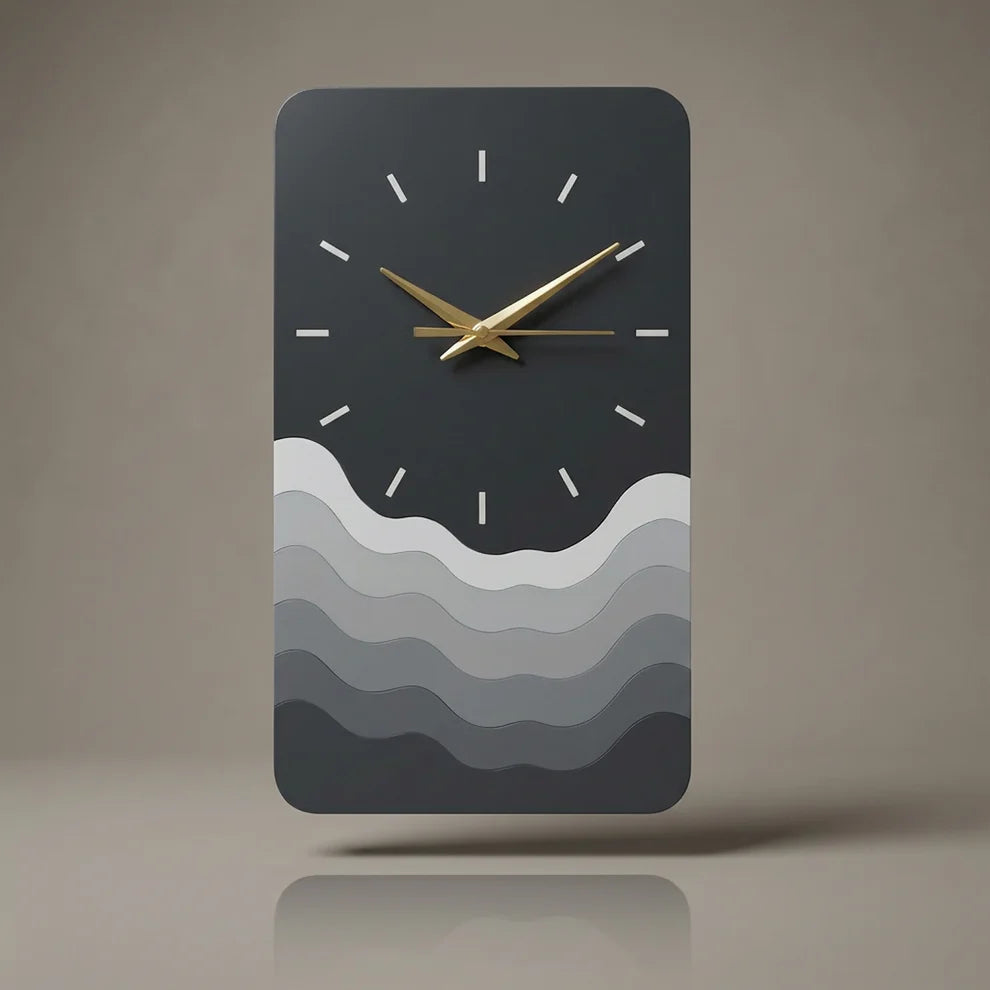 Modern Minimalist Wave Wall Clock