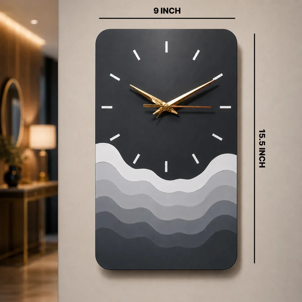 Modern Minimalist Wave Wall Clock