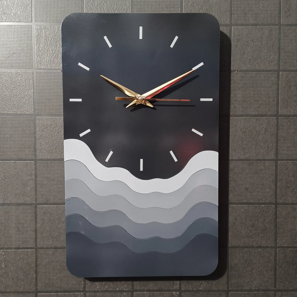 Modern Minimalist Wave Wall Clock