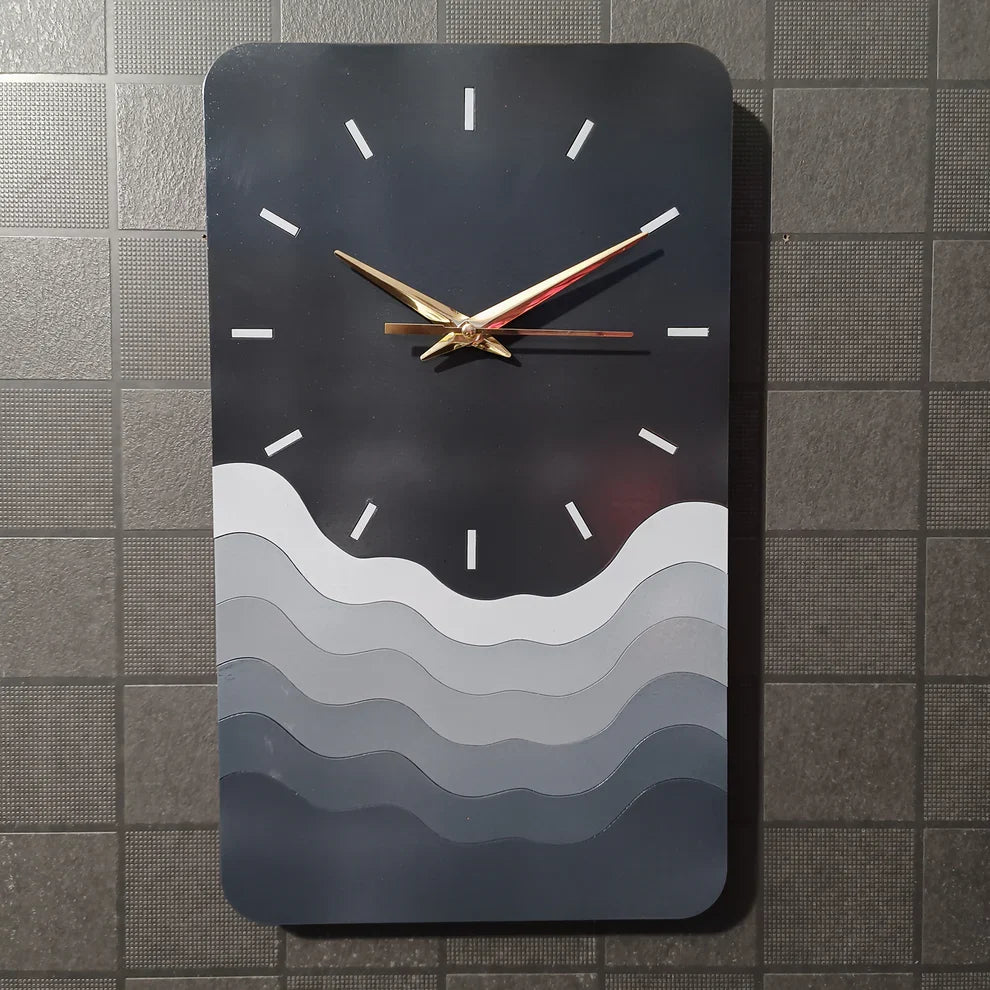 Modern Minimalist Wave Wall Clock
