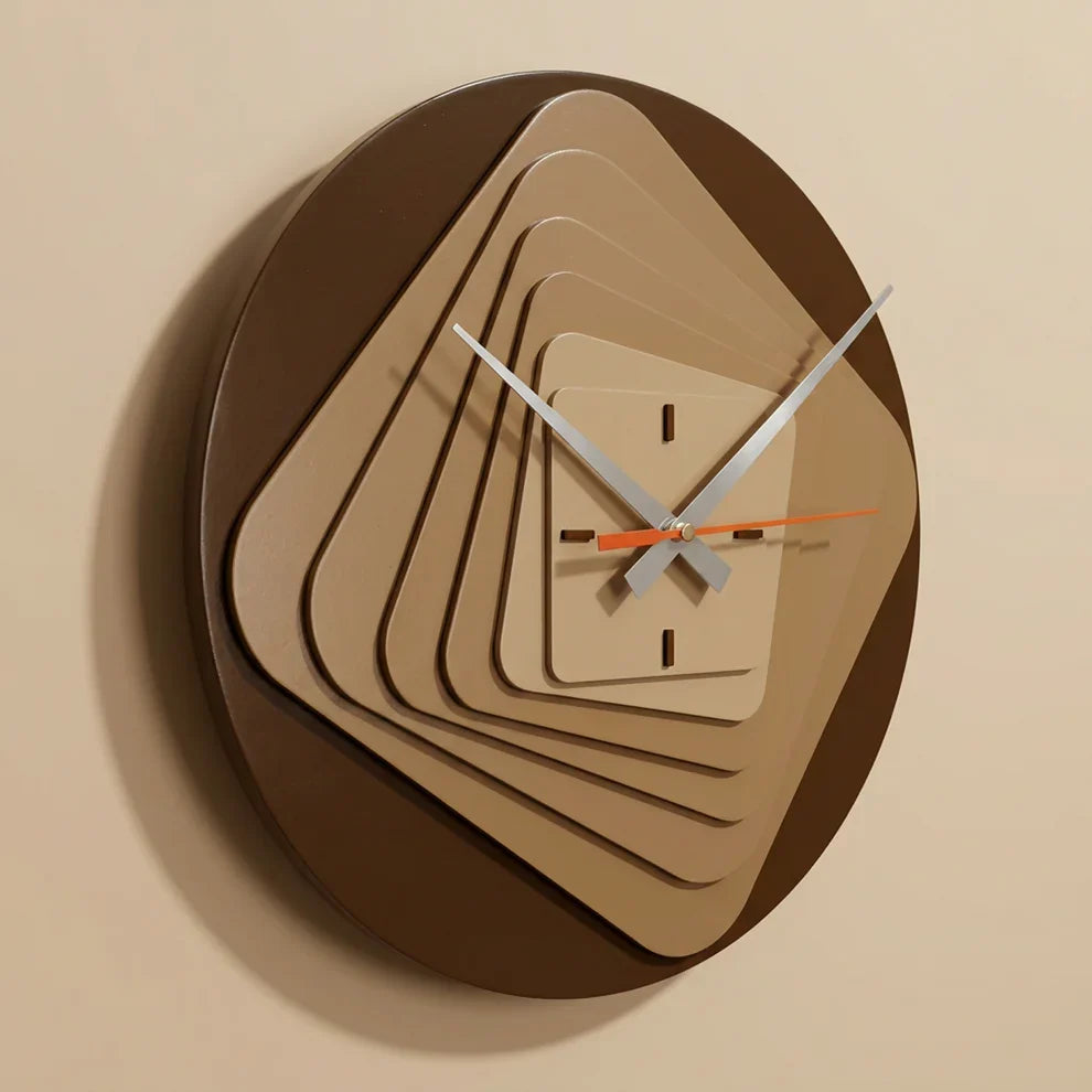 Modern 7-Layer Geometric Wall Clock