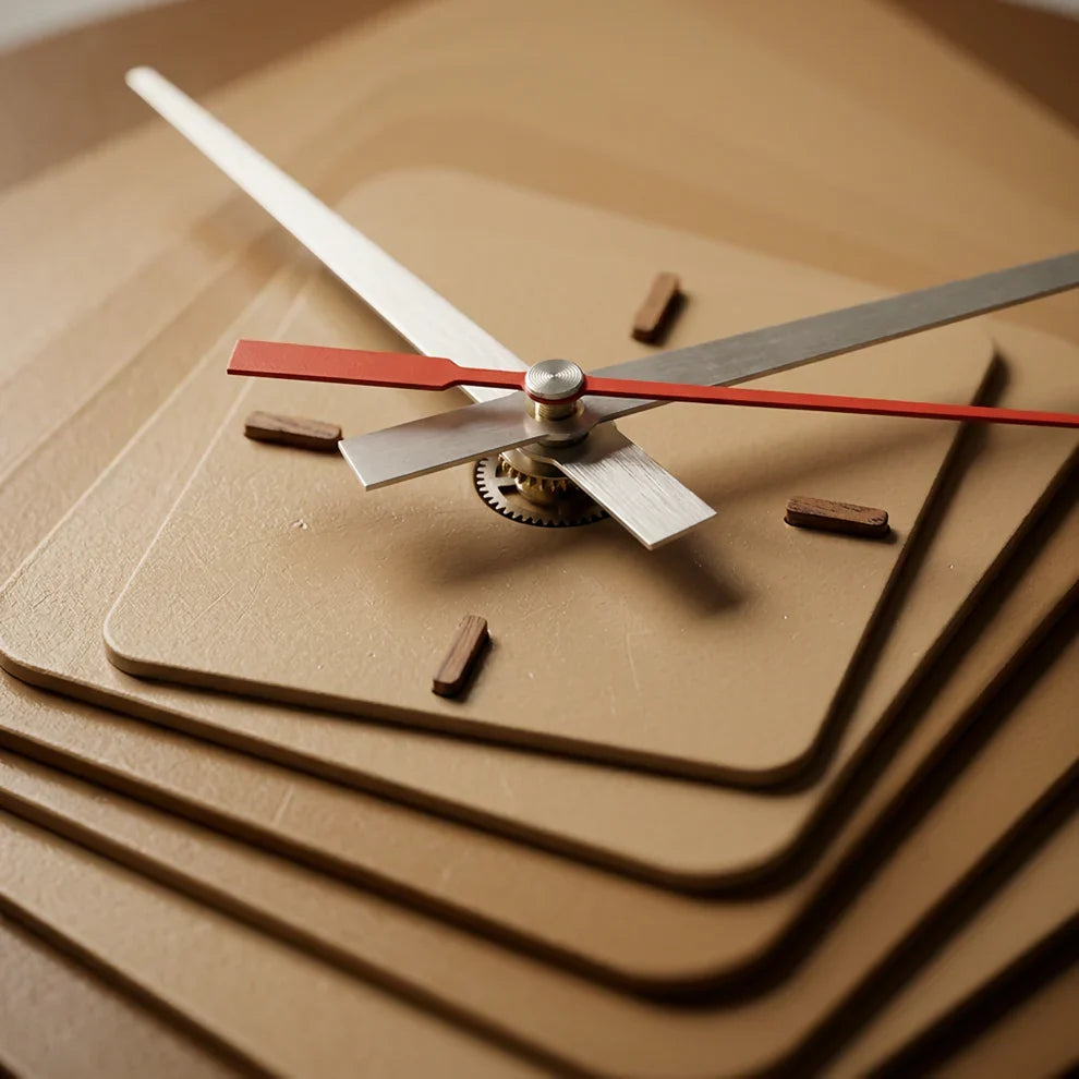 Modern 7-Layer Geometric Wall Clock