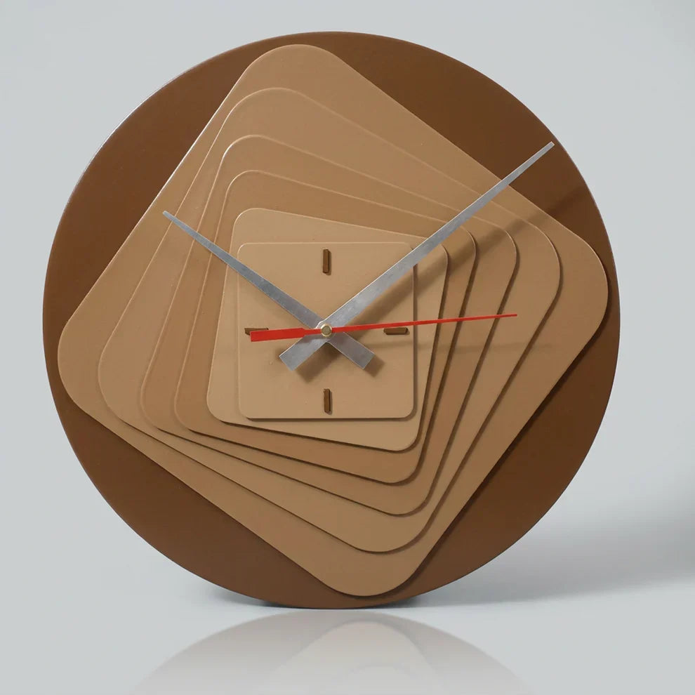 Modern 7-Layer Geometric Wall Clock